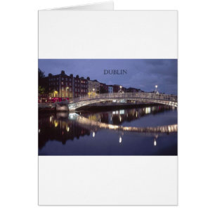 Cartão Noite da Ponte de Dublin sobre a Irlanda (Rua.K)