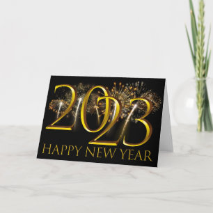 Cartão Noite de Ano Novo Feliz Ano Novo 2023 Presente Fog