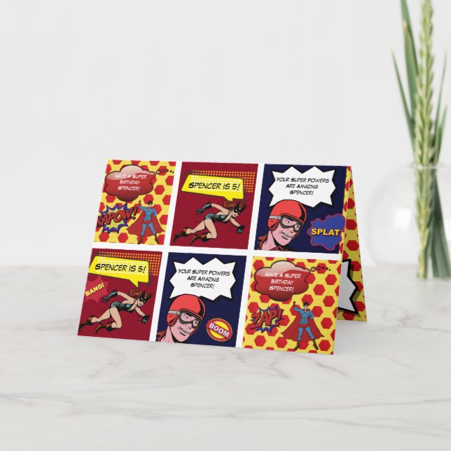 Cartão Noite de banda desenhada personalizada (Frente)