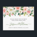Cartão Noite de Data de Chá de panela das Flores R<br><div class="desc">Para mais personalização,  clique no link "personalizar mais" e use nossa ferramenta design para modificar esse modelo. Se precisar de ajuda ou itens correspondentes,  entre em contato comigo.</div>