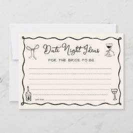 Cartão Noite de Data de Chá de panela Italiano Pre