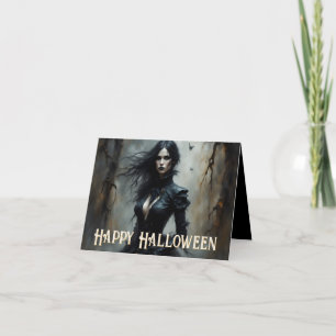 Cartão Noite de Halloween Gótica de Mistério
