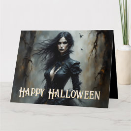 Cartão Noite de Halloween Gótica de Mistério