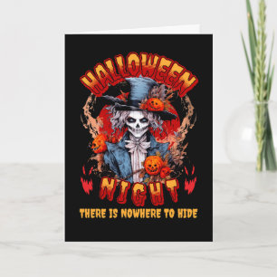 Cartão Noite De Halloween Não Há Lugar Para Esconder