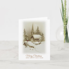 Cartão Noite de Natal Vintage