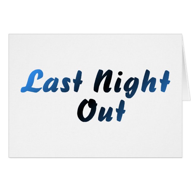 Cartão Noite de Saída (azul) (Frente Horizontal)