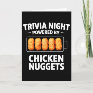 Cartão Noite de Trívia com o Poder dos Nuggets de Frango