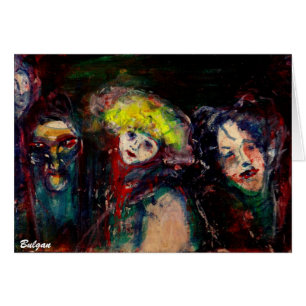 Cartão NOITE do CARNAVAL nas máscaras Venetian do