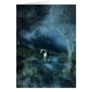 Cartão Noite do cavalo branco