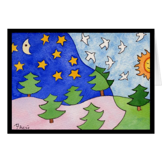 Cartão Noite e dia (Frente Horizontal)