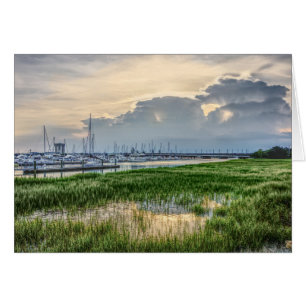 Cartão Noite Em Charleston Harbor