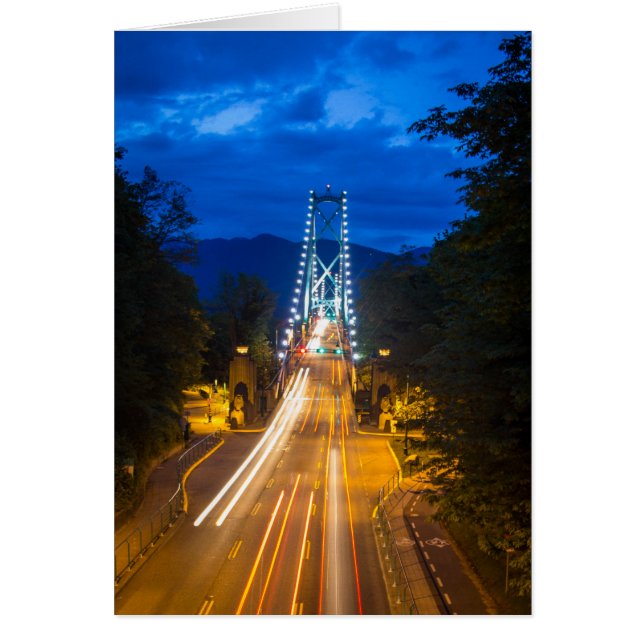 Cartão Noite em Vancouver (Frente)