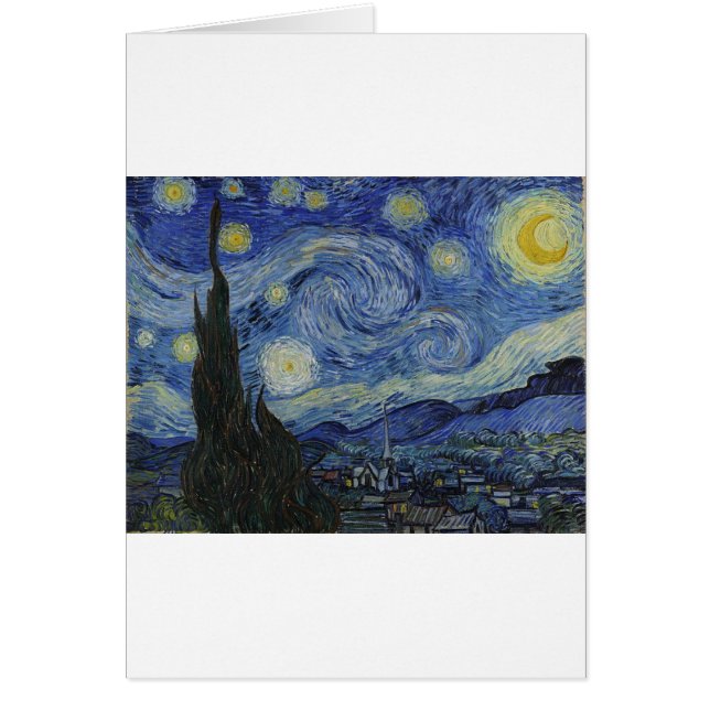 Cartão Noite Estrelada de Van Gogh (Frente)