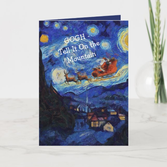 Cartão Noite Estrelada de Van Gogh São Nicolau em Saint-R (Frente)