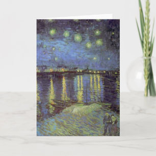 Cartão Noite Estrelada de Van Gogh sobre o Ródano