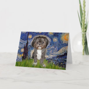 Cartão Noite Estrelada - Shih Tzu (M)