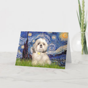 Cartão Noite Estrelada - Shih Tzu (Y)