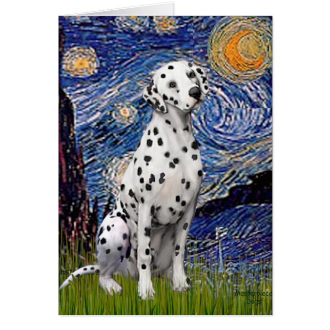 Cartão Noite Estrelada (Vertical) - Dalmata (Frente)