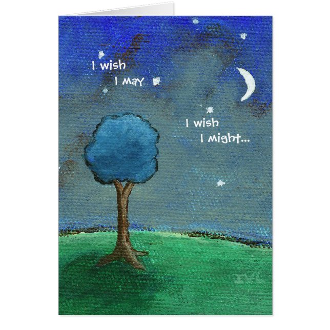 Cartão Noite estrelado, a árvore abstrata da paisagem (Frente)