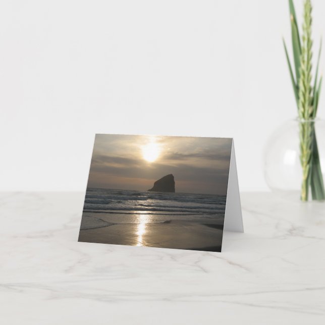 Cartão Noite na rocha do monte de feno (Frente)