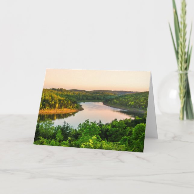 Cartão Noite no Lago Bull Shoals (Frente)