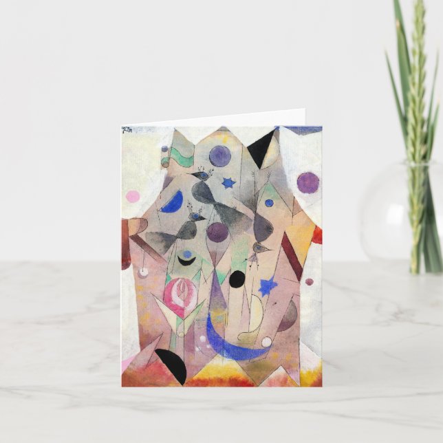 Cartão Noites Persas por Paul Klee, Abstrato Art (Frente)