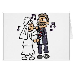 Cartão Noiva dança Com Padre Dança De Casamento Da Filha