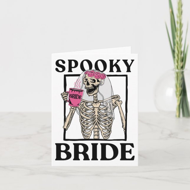 Cartão Noiva de Bridesmaid Skeleton Bachelo (Frente)