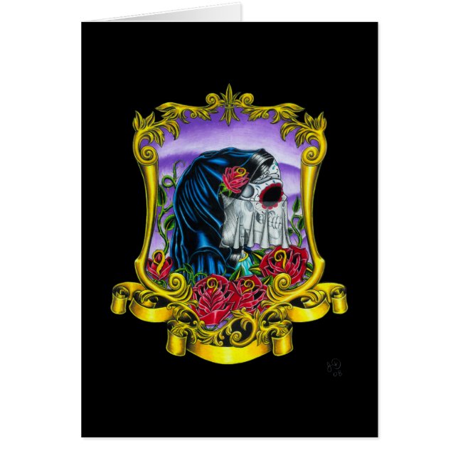 Cartão Noiva de esqueleto (Frente)