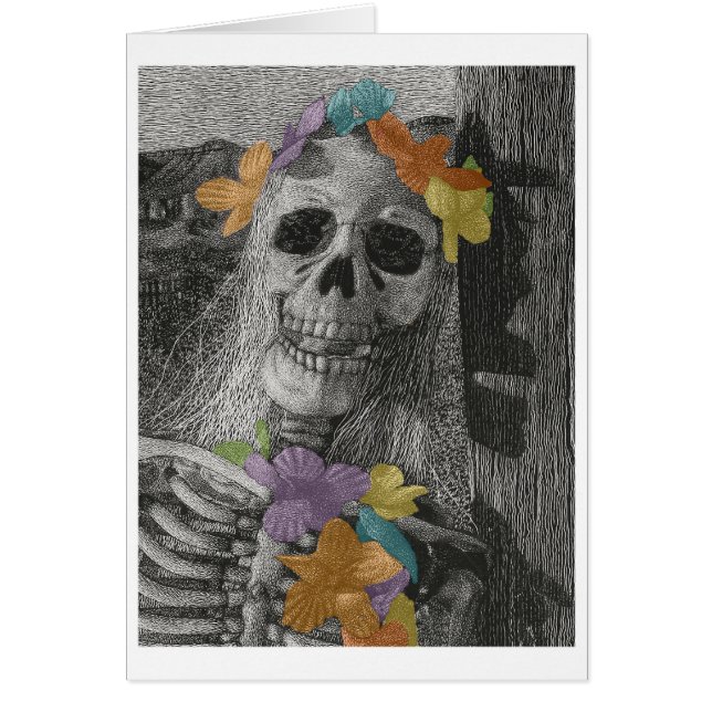 Cartão Noiva de Terlingua (colhido, cor-embellished) (Frente)