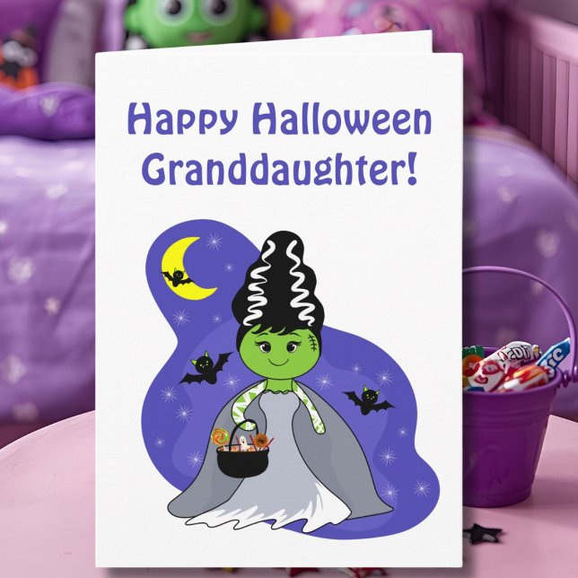 Cartão Noiva do Frankenstein Halloween neta  (Criador carregado)
