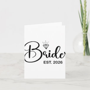 Cartão Noiva Est. 2026 Fiancée Wife Bachelorette Par