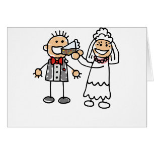 Cartão Noiva Feeds Groom