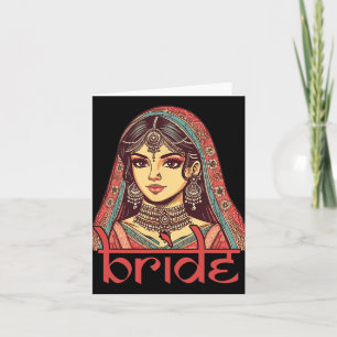 Cartão Noiva Indiana Para Dulhan Desi Bridal Wedding Bach