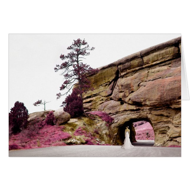 Cartão noiva pitoresca : túnel elegante (Frente Horizontal)