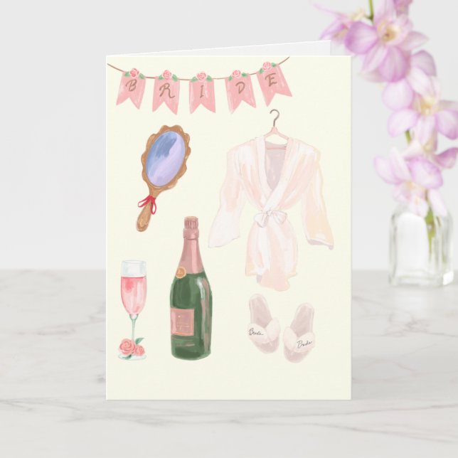 Cartão Noiva preparando casamento (Orquídea)