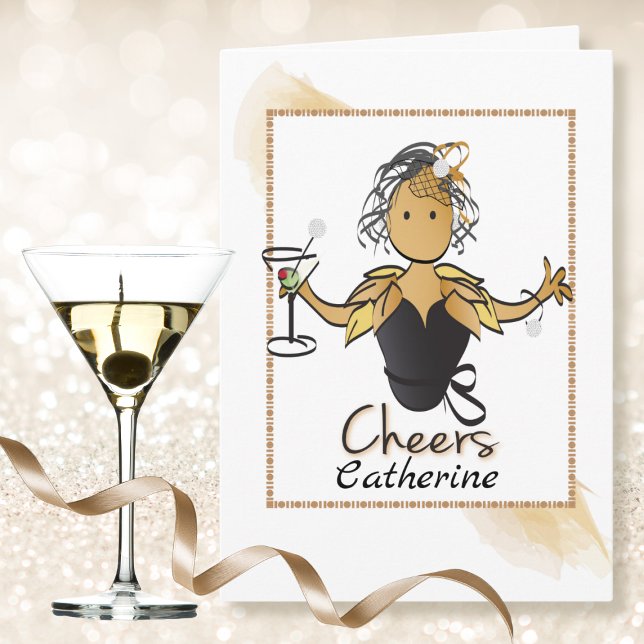 Cartão Noivado Afro-Americano Fabuloso e giro (Criador carregado)