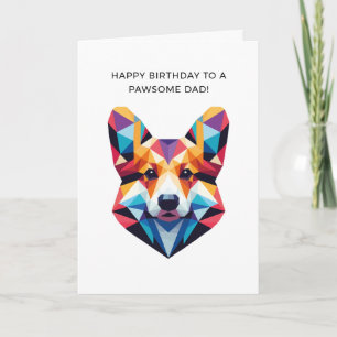 Cartão Noivado de Arte Geométrica Personalizado do Cão Co