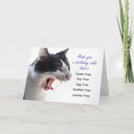 Cartão Noivado de Gagging Funny Gluten Free Cat