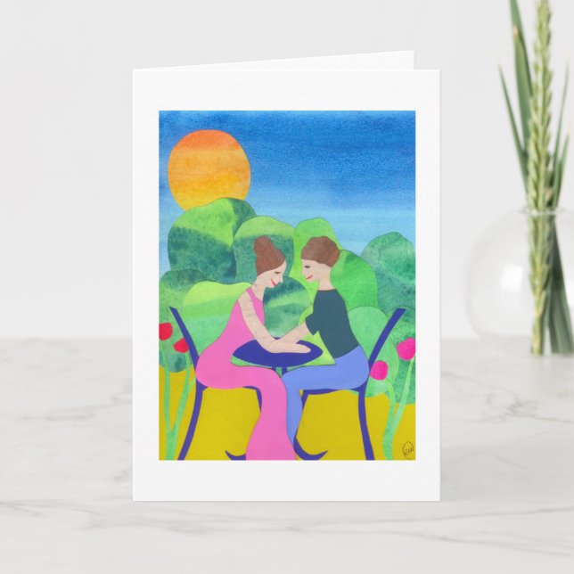 Cartão Noivado feliz (Frente)