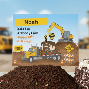 Cartão Nome Construção do 14º Aniversário