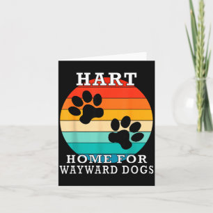 Cartão Nome da Família do Hart Home For Wayward Dogs