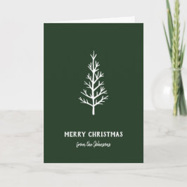 Cartão Nome da Família Personalizado Árvore de Natal Aleg