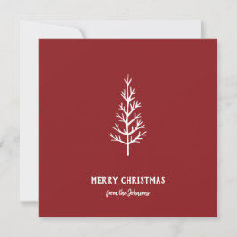 Cartão Nome da Família Personalizado Árvore de Natal Aleg