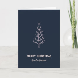 Cartão Nome da Família Personalizado Árvore de Natal Aleg