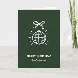 Cartão Nome da Família Personalizado Feliz Natal 