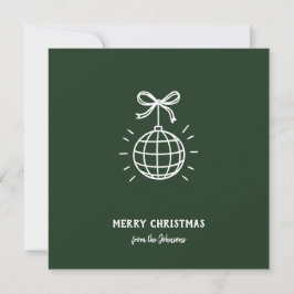 Cartão Nome da Família Personalizado Feliz Natal 