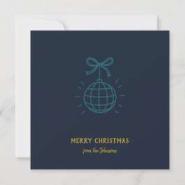 Cartão Nome da Família Personalizado Feliz Natal