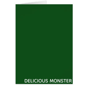 Cartão Nome de cor verde do Monster delicioso