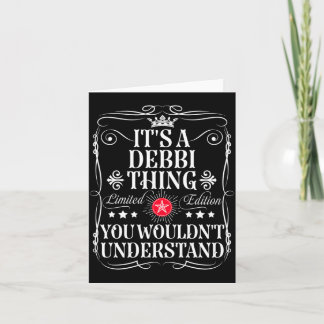 Cartão Nome de Debbi É uma Coisa de Debbi Você Não Entend